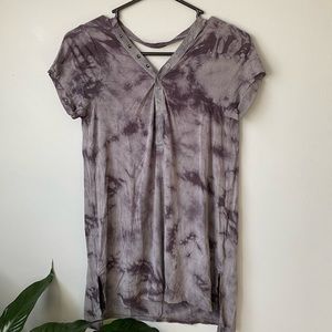 Tie-die American eagle long t-shirt